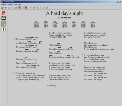 Displaying songs screenshot