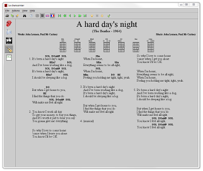 Displaying songs screenshot